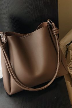 Light Luxury Retro Large-Capacity Shoulder Bag - Textured Mother and Child Bucket Bag for Women - Autumn Winter Fashion