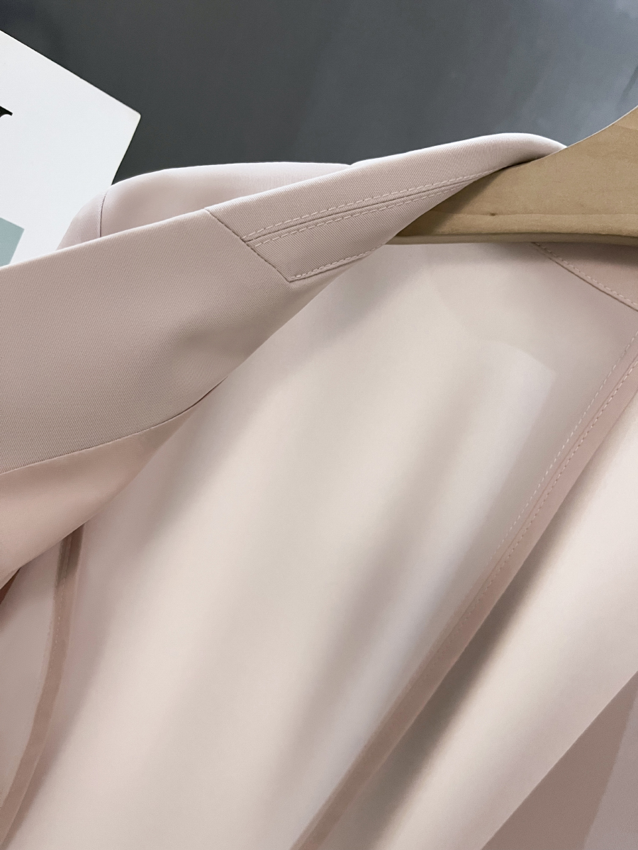 Light Pink Elegant Women's Blazer Jacket - Thin High-End Spring/Summer Suit Top for Intellectual Style Light Pink Elegant Women's Blazer Jacket - Thin High-End Spring/Summer Suit Top for Intellectual Style