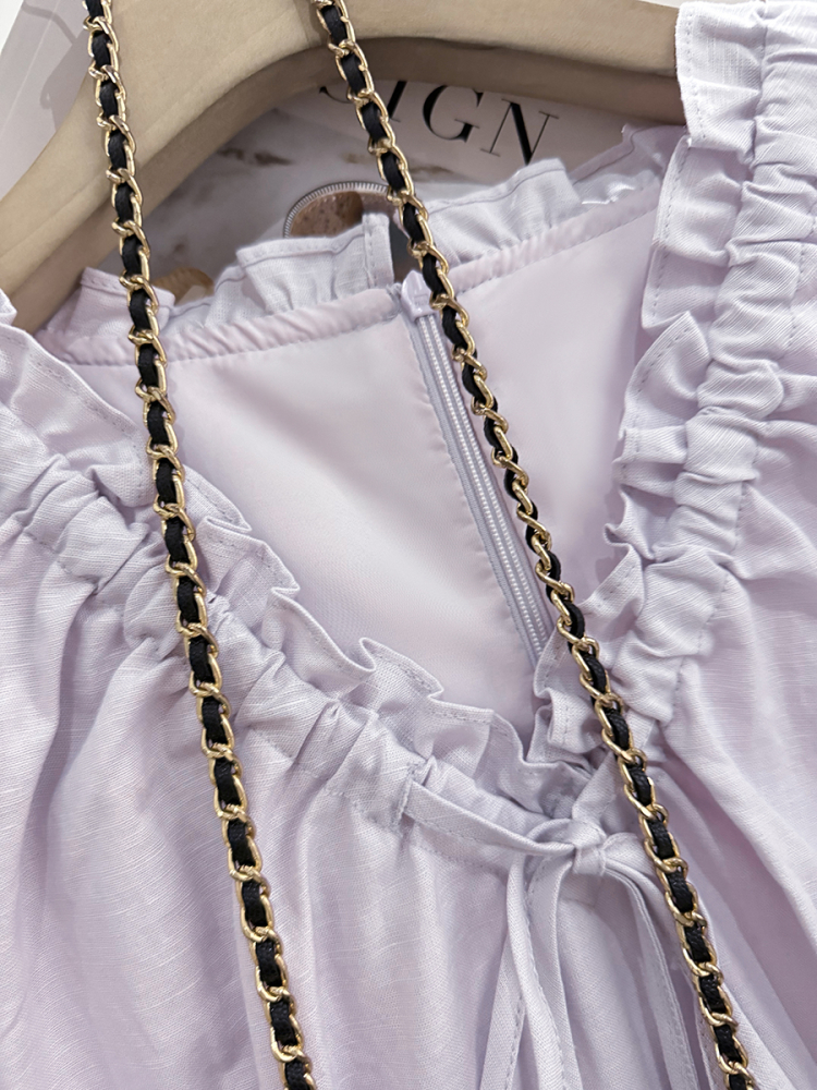 Light Purple Lace-Trimmed Puff Sleeve Mid-Length Dress - French Style Summer 2025 Women's Fashion, Elegant Little Dress Light Purple Lace-Trimmed Puff Sleeve Mid-Length Dress - French Style Summer 2025 Women's Fashion, Elegant Little Dress