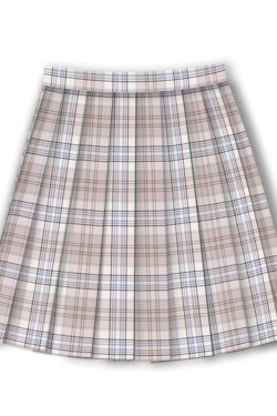 Light Rain Falling Flowers Gemini Check JK Uniform with Pudding Bear Design and Authentic Check Skirt - Y2K Fashion Style