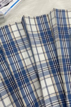 Light Rain Falling Flowers Gemini Check JK Uniform with Pudding Bear Design and Authentic Check Skirt - Y2K Fashion Style