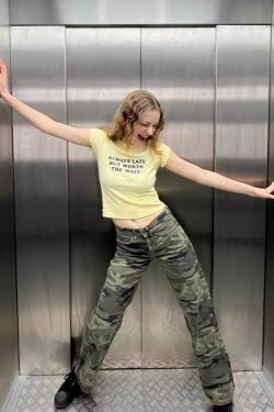 Light Yellow Korean Style Sports Top - Fitted Slim Pure Cotton, High Elastic, Trendy Women's Short Sleeve Design