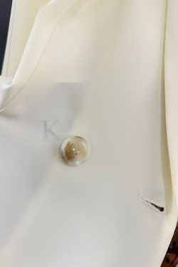 Light Yellow Loose Fit Suit Jacket for Women - Stylish Draping Blazer, 2025 Spring/Summer, Sun-Protective, Age-Reducing Fashion