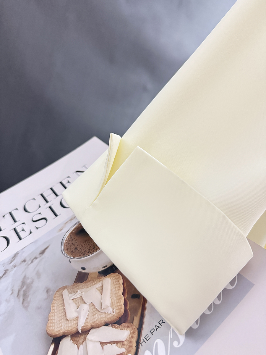 Light Yellow Loose Fit Suit Jacket for Women - Stylish Draping Blazer, 2025 Spring/Summer, Sun-Protective, Age-Reducing Fashion Light Yellow Loose Fit Suit Jacket for Women - Stylish Draping Blazer, 2025 Spring/Summer, Sun-Protective, Age-Reducing Fashion