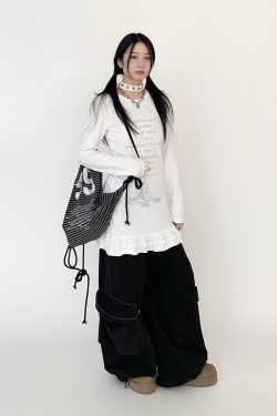 Lighthouse Print Lace Trim Long Sleeve T-Shirt Dress with Layered Inner Top for Women - Slim Fit, Casual Style