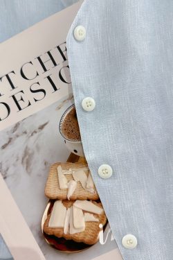 Lightweight Blue Korean-Style Short Jacket for Women - Elegant Summer 2025 Thin Top for a Youthful Look