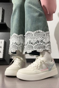 Lightweight Breathable White Sneakers for Women - 2025 Summer Mesh Casual Shoes, Korean Style Versatile Sports Footwear for Students