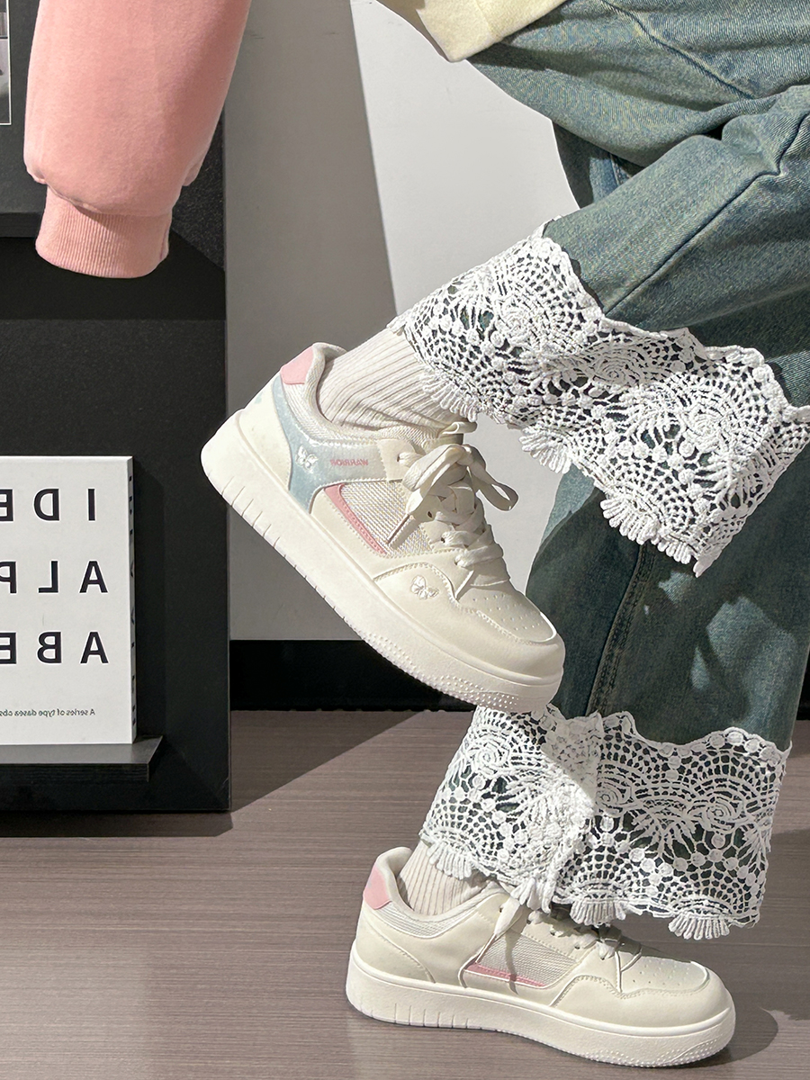 Lightweight Breathable White Sneakers for Women - 2025 Summer Mesh Casual Shoes, Korean Style Versatile Sports Footwear for Students Lightweight Breathable White Sneakers for Women - 2025 Summer Mesh Casual Shoes, Korean Style Versatile Sports Footwear for Students