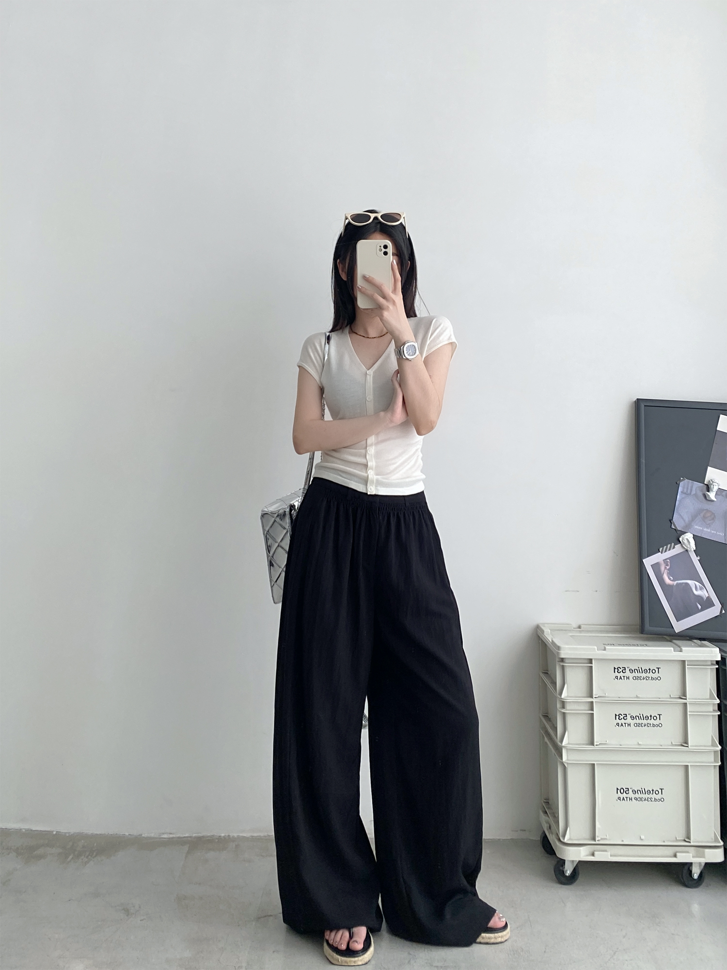 Lightweight Casual Wide-Leg Pants for Women, Loose Breathable Sun-Protective Floor-Length Trousers for Summer Fashion Lightweight Casual Wide-Leg Pants for Women, Loose Breathable Sun-Protective Floor-Length Trousers for Summer Fashion