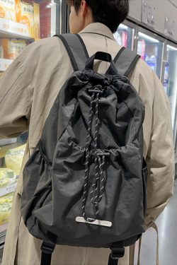 Lightweight Drawstring Backpack for Men - Summer 2025 Outdoor Cycling & Travel Bag, Ideal for School & Mountaineering Adventures