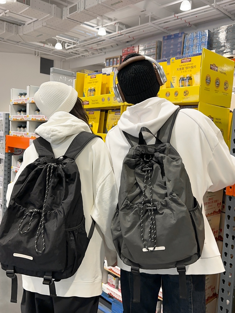 Lightweight Drawstring Backpack for Men - Summer 2025 Outdoor Cycling & Travel Bag, Ideal for School & Mountaineering Adventures Lightweight Drawstring Backpack for Men - Summer 2025 Outdoor Cycling & Travel Bag, Ideal for School & Mountaineering Adventures