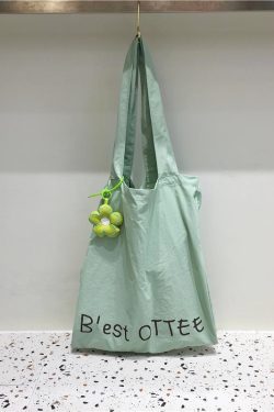 Lightweight Flower Pendant Nylon Tote Bag - Versatile Spring Summer Dopamine Outfit Shoulder Bag for Everyday Style