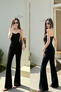 Lightweight High-Waisted Bell-Bottom Pants for Spring & Summer, Stretchy Slim-Fit Draped Wide-Leg Trousers