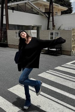 Lightweight High-Waisted Slim-Fit Flared Pants for Spring & Autumn - Extra Long Deep Blue Denim Jeans