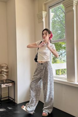 Lightweight High-Waisted Wide-Leg Pants for Women - Loose Fit, Thin Fabric, Perfect for Spring, Summer, Autumn & Winter