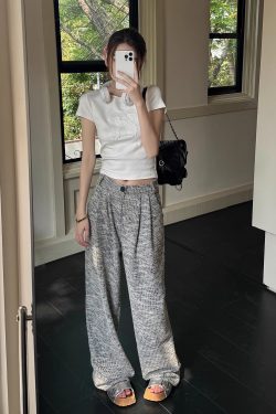 Lightweight High-Waisted Wide-Leg Pants for Women - Loose Fit, Thin Fabric, Perfect for Spring, Summer, Autumn & Winter