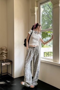 Lightweight High-Waisted Wide-Leg Pants for Women - Loose Fit, Thin Fabric, Perfect for Spring, Summer, Autumn & Winter