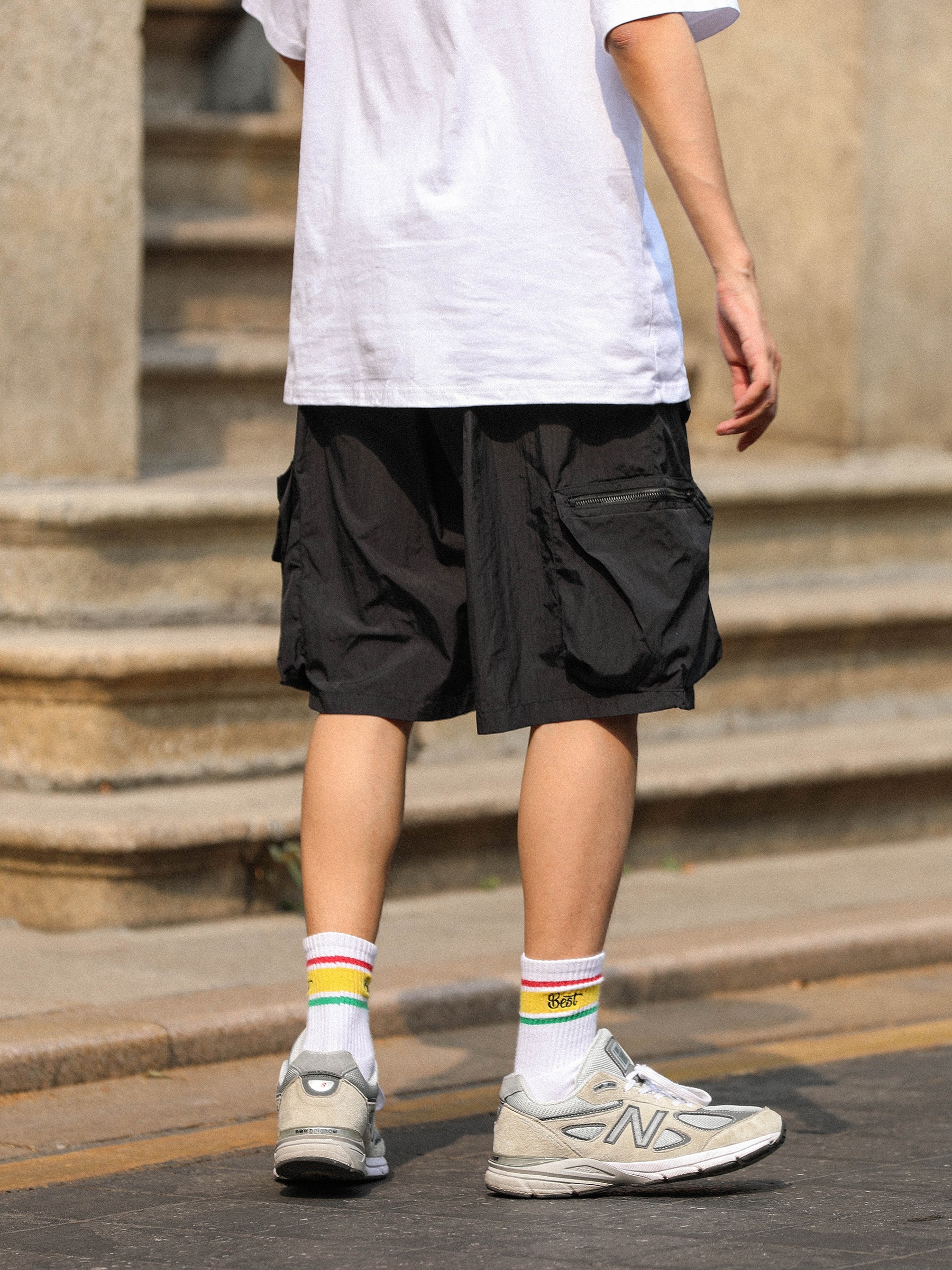 Lightweight Japanese-Style Men's Summer Work Shorts, Loose Quick-Dry Multi-Pocket Casual Five-Point Pants for Outdoor Sports Lightweight Japanese-Style Men's Summer Work Shorts, Loose Quick-Dry Multi-Pocket Casual Five-Point Pants for Outdoor Sports