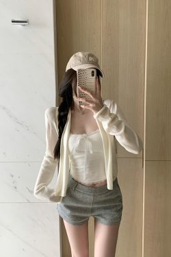 Lightweight Knit Cardigan for Women, Soft Solid Color Sweater with Wool, Summer Layering Piece for Sun Protection, Casual Chic Style