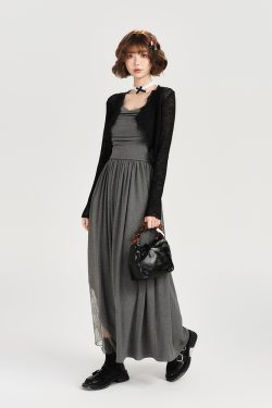 Lightweight Knitted Cardigan for Women - American Retro Lace Trim Summer Shawl Outerwear in Girly Style