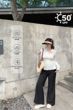 Lightweight Korean Style Cardigan for Yoga - UPF50+ Sun Protection, Anti-Ultraviolet, Slightly Chubby Small Waist, Comic Print Design