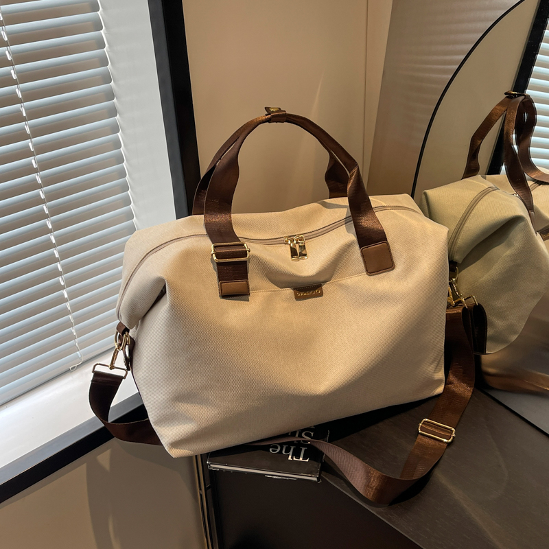 Lightweight Large Capacity Canvas Travel Bag for Women - Commuting, Fitness, and Short-Distance Outing Tote Lightweight Large Capacity Canvas Travel Bag for Women - Commuting, Fitness, and Short-Distance Outing Tote