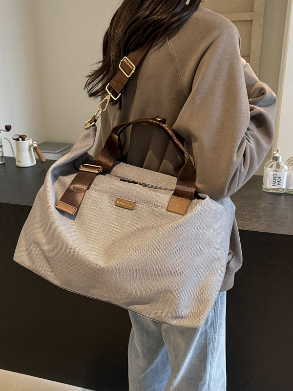 Lightweight Large Capacity Canvas Travel Bag for Women - Commuting, Fitness, and Short-Distance Outing Tote Lightweight Large Capacity Canvas Travel Bag for Women - Commuting, Fitness, and Short-Distance Outing Tote