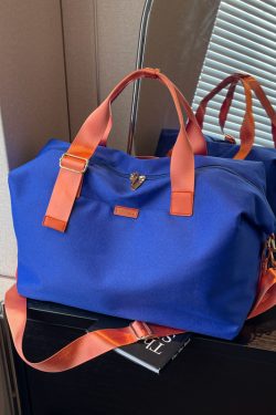 Lightweight Large Capacity Canvas Travel Bag for Women - Commuting, Fitness, and Short-Distance Outing Tote