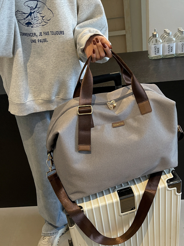Lightweight Large Capacity Canvas Travel Bag for Women - Commuting, Fitness, and Short-Distance Outing Tote Lightweight Large Capacity Canvas Travel Bag for Women - Commuting, Fitness, and Short-Distance Outing Tote