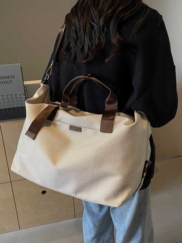 Lightweight Large Capacity Canvas Travel Bag for Women - Commuting, Fitness, and Short-Distance Outing Tote Lightweight Large Capacity Canvas Travel Bag for Women - Commuting, Fitness, and Short-Distance Outing Tote