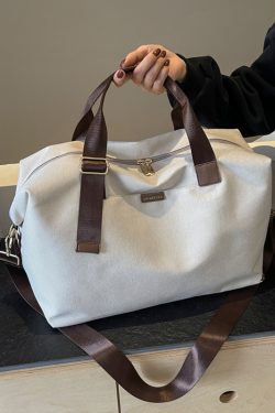 Lightweight Large Capacity Canvas Travel Bag for Women - Commuting, Fitness, and Short-Distance Outing Tote