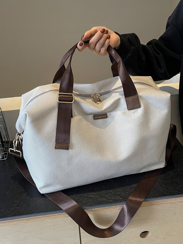Lightweight Large Capacity Canvas Travel Bag for Women - Commuting, Fitness, and Short-Distance Outing Tote Lightweight Large Capacity Canvas Travel Bag for Women - Commuting, Fitness, and Short-Distance Outing Tote