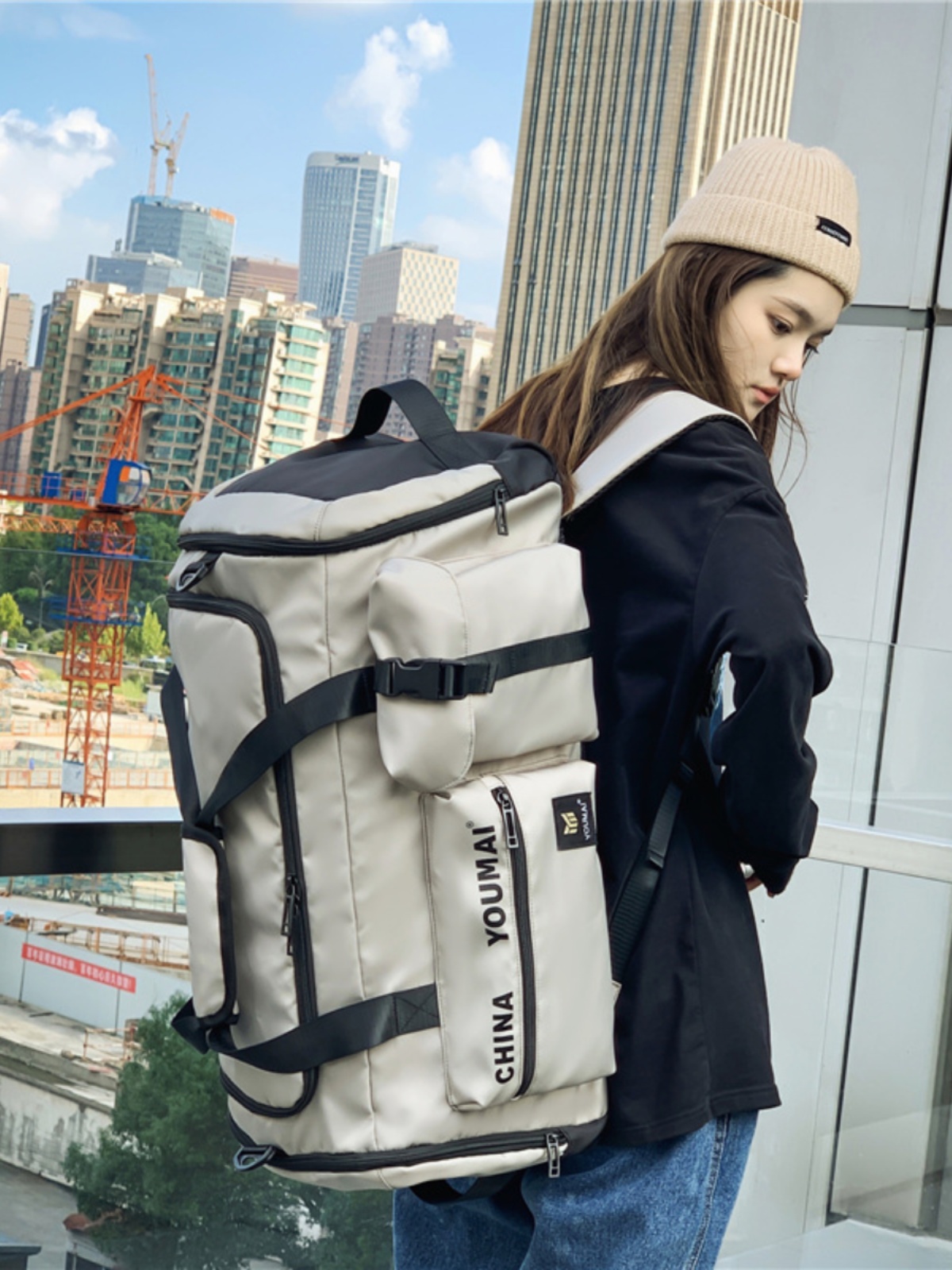 Lightweight Large-Capacity Travel Backpack for Women - Men's Gym Bag with Dry Wet Separation, Ideal for Short-Distance Trips Lightweight Large-Capacity Travel Backpack for Women - Men's Gym Bag with Dry Wet Separation, Ideal for Short-Distance Trips