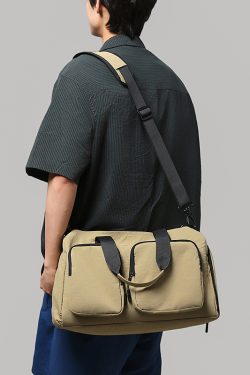 Lightweight Large Capacity Travel Crossbody Bag for Women - Casual Solid Color Luggage Storage & Outdoor Sports Fitness Bag