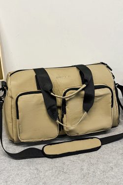 Lightweight Large Capacity Travel Crossbody Bag for Women - Casual Solid Color Luggage Storage & Outdoor Sports Fitness Bag