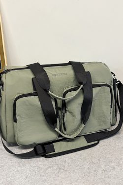 Lightweight Large Capacity Travel Crossbody Bag for Women - Casual Solid Color Luggage Storage & Outdoor Sports Fitness Bag