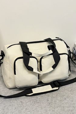 Lightweight Large Capacity Travel Crossbody Bag for Women - Casual Solid Color Luggage Storage & Outdoor Sports Fitness Bag