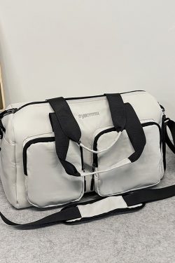 Lightweight Large Capacity Travel Crossbody Bag for Women - Casual Solid Color Luggage Storage & Outdoor Sports Fitness Bag