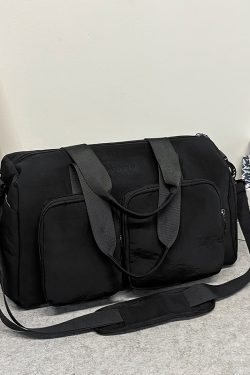 Lightweight Large Capacity Travel Crossbody Bag for Women - Casual Solid Color Luggage Storage & Outdoor Sports Fitness Bag