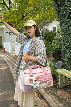 Lightweight Large Capacity Travel Handbag for Women - Stylish Storage Bag for Fitness, Maternity, and Short-Distance Journeys