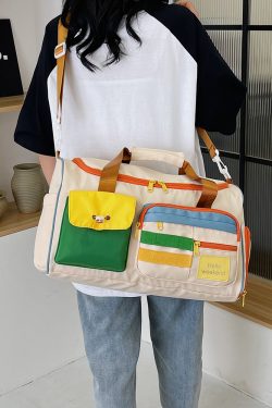 Lightweight Large Capacity Travel Tote Bag for Women - Versatile Gym, Maternity, and Weekend Trip Storage Bag