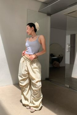 Lightweight Loose Pants with Cloud Waistband for Virtual Abs Line - Zero Gravity Mode, Available in 2 Colors, Trendy Comfort Wear