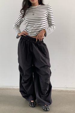 Lightweight Loose Pants with Cloud Waistband for Virtual Abs Line - Zero Gravity Mode, Available in 2 Colors, Trendy Comfort Wear