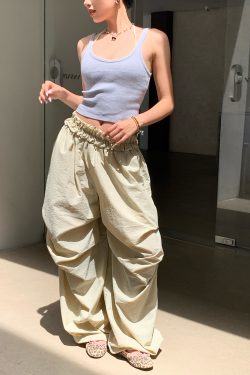 Lightweight Loose Pants with Cloud Waistband for Virtual Abs Line - Zero Gravity Mode, Available in 2 Colors, Trendy Comfort Wear