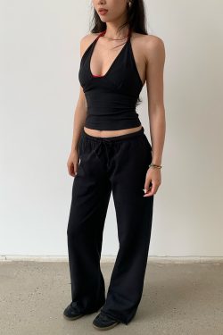 Lightweight Low-Rise Hybrid Sweatpants with Curvy Back Pockets - Comfortable Pajama Pants for Home and Casual Wear