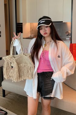 Lightweight Luxury Long Sleeve Sunscreen Shirt for Plus-Size Women - 2025 Summer Style, Belly Covering Top