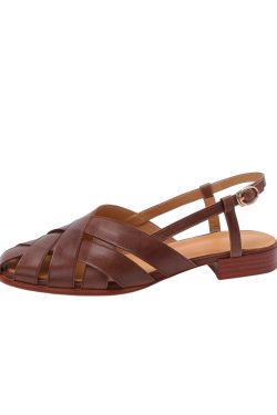 Lightweight Luxury Sandals for Women, 2 cm Heel, Italian-Style, Fashionable Versatile Outdoor Trend 2024