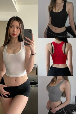 Lightweight Modal Cotton U-Neck Tank Top - Breathable Close-Fitting Design in 4 Colors - Perfect for Summer and Layering