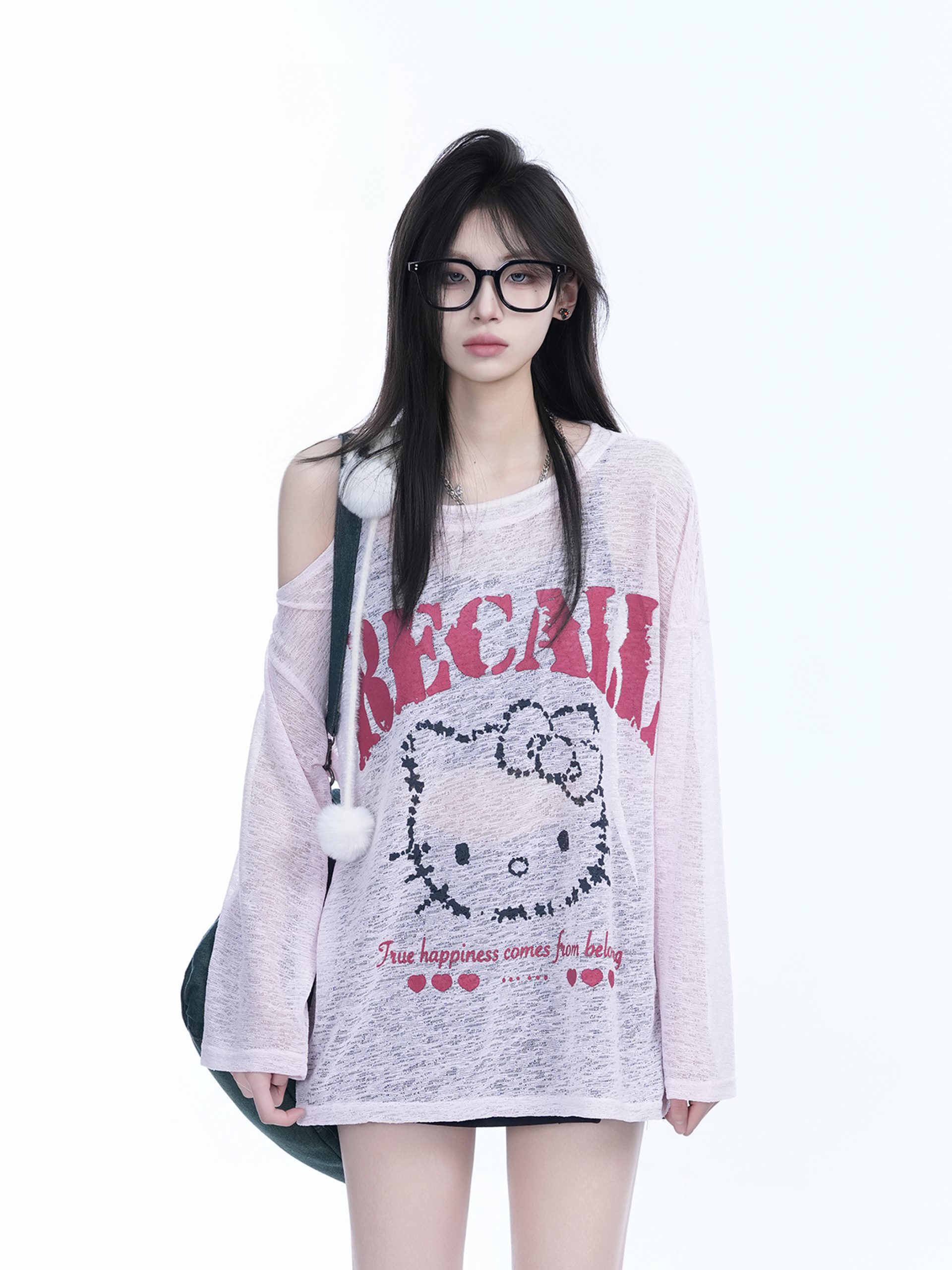 Lightweight Off-Shoulder Long Sleeve Cover-Up T-Shirt for Women - American Style Summer Sun Protection Top Lightweight Off-Shoulder Long Sleeve Cover-Up T-Shirt for Women - American Style Summer Sun Protection Top