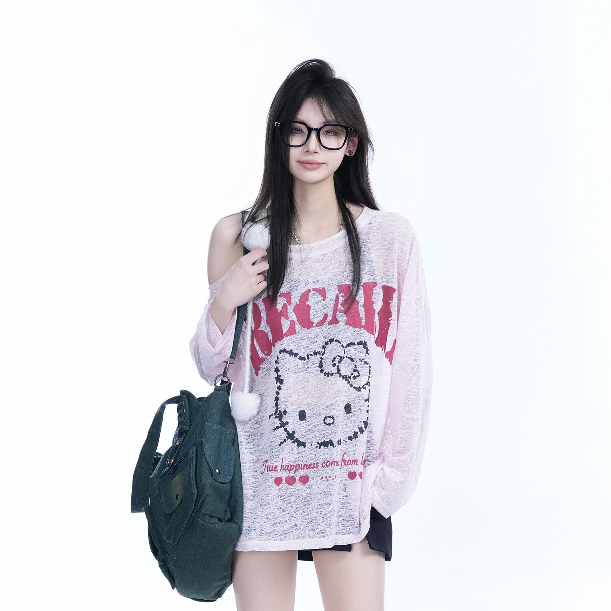 Lightweight Off-Shoulder Long Sleeve Cover-Up T-Shirt for Women - American Style Summer Sun Protection Top Lightweight Off-Shoulder Long Sleeve Cover-Up T-Shirt for Women - American Style Summer Sun Protection Top